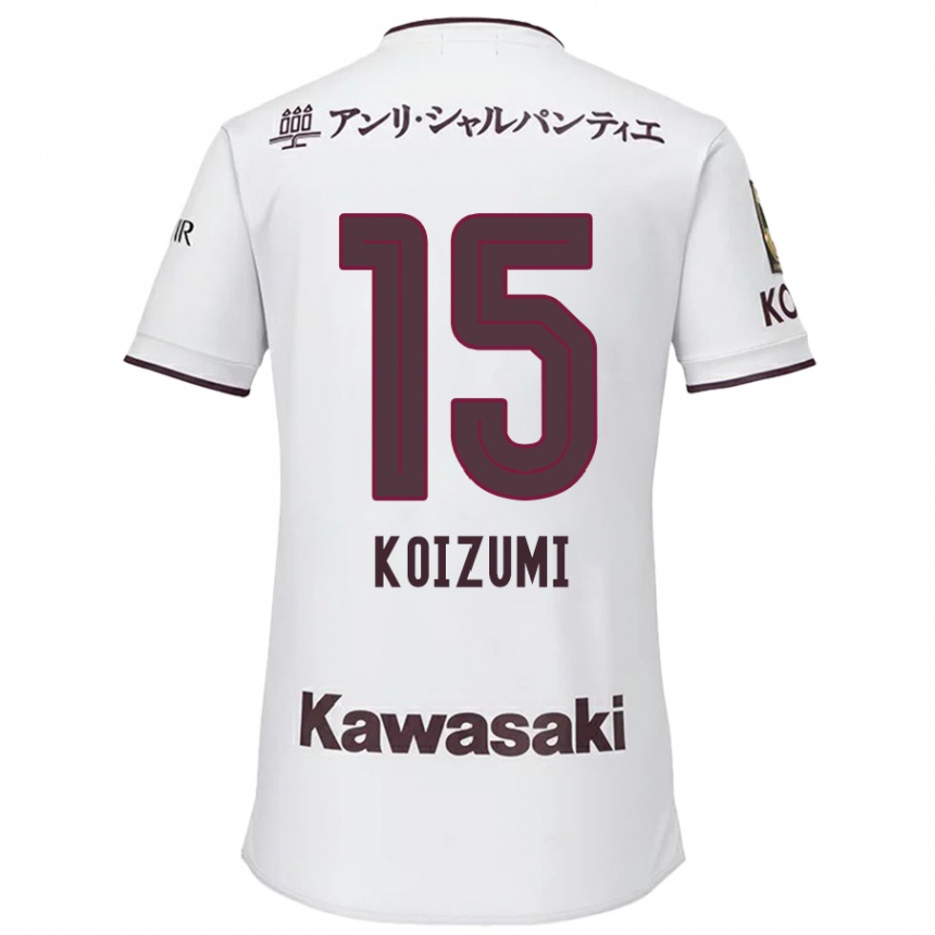 Niño Fútbol Camiseta Fuga Koizumi #15 Blanco Rojo 2ª Equipación 2024/25 México