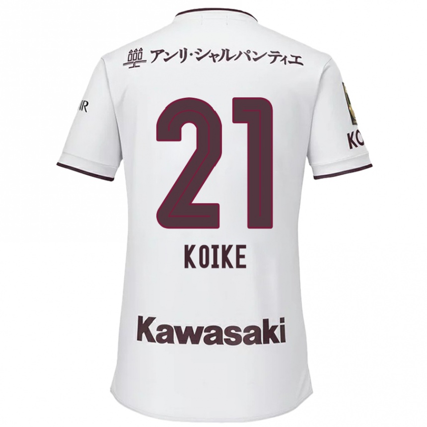 Niño Fútbol Camiseta Shusuke Koike #21 Blanco Rojo 2ª Equipación 2024/25 México