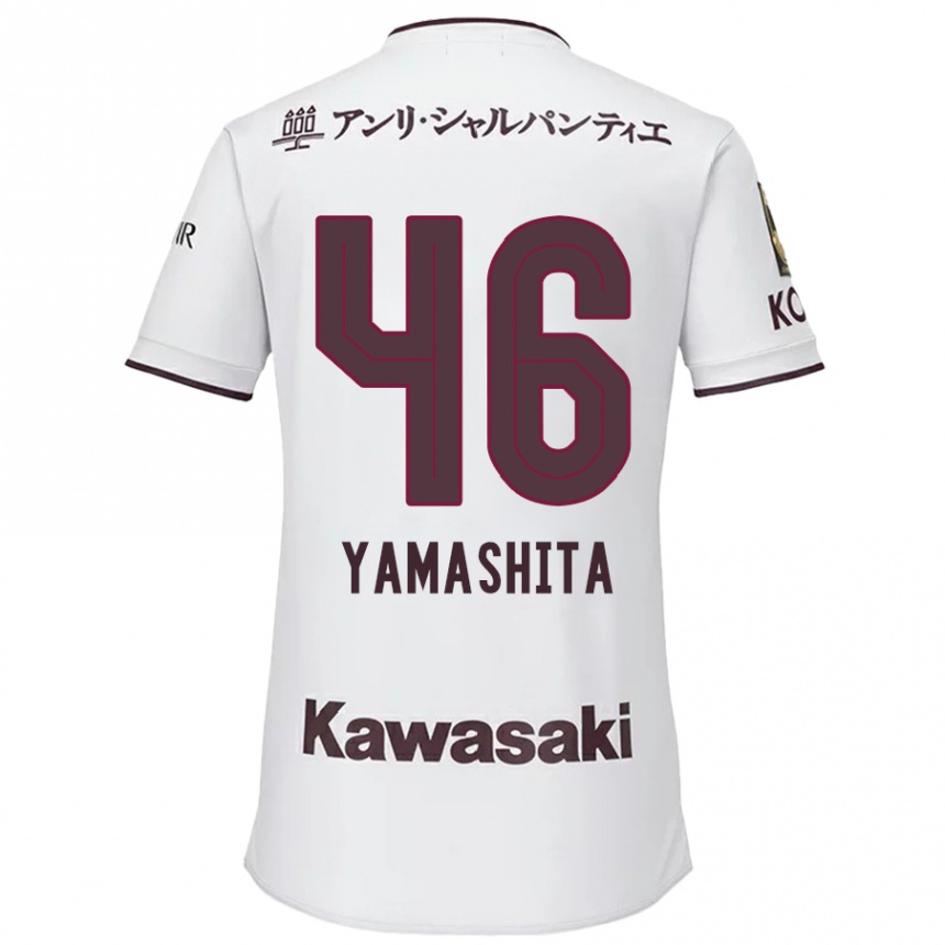 Niño Fútbol Camiseta Hiroto Yamashita #46 Blanco Rojo 2ª Equipación 2024/25 México