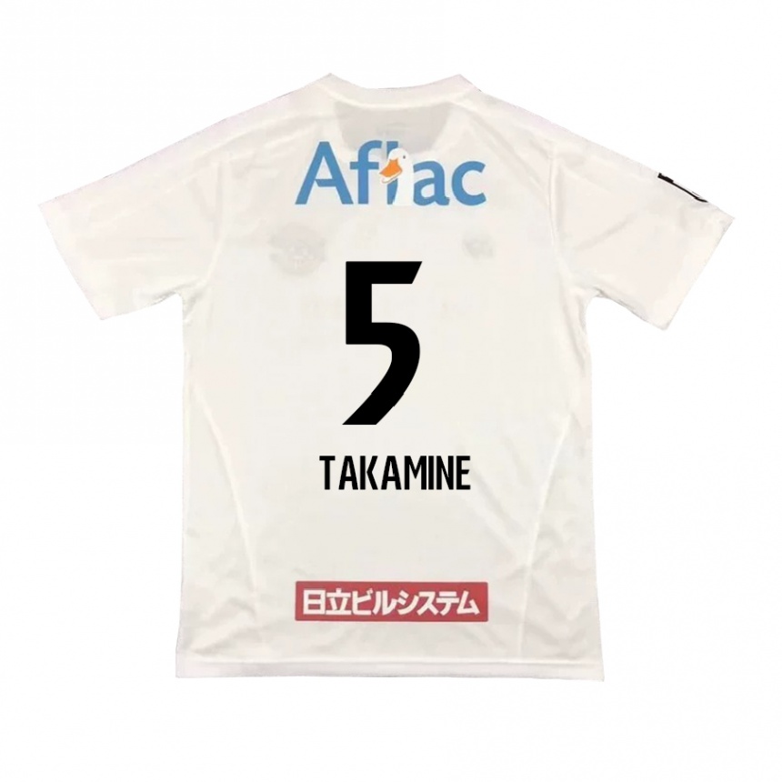 Niño Fútbol Camiseta Tomoki Takamine #5 Blanco Negro 2ª Equipación 2024/25 México