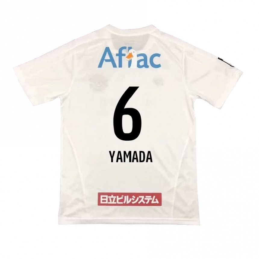 Niño Fútbol Camiseta Yuto Yamada #6 Blanco Negro 2ª Equipación 2024/25 México