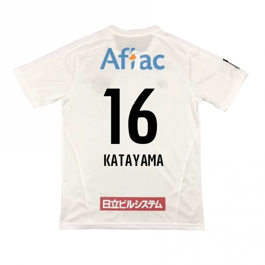 Niño Fútbol Camiseta Eiichi Katayama #16 Blanco Negro 2ª Equipación 2024/25 México