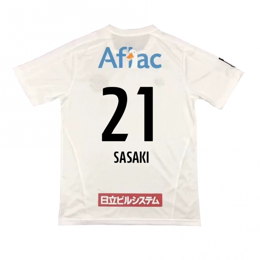 Niño Fútbol Camiseta Masato Sasaki #21 Blanco Negro 2ª Equipación 2024/25 México