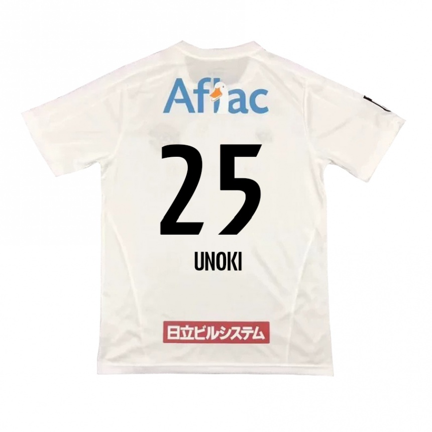 Niño Fútbol Camiseta Fumiya Unoki #25 Blanco Negro 2ª Equipación 2024/25 México