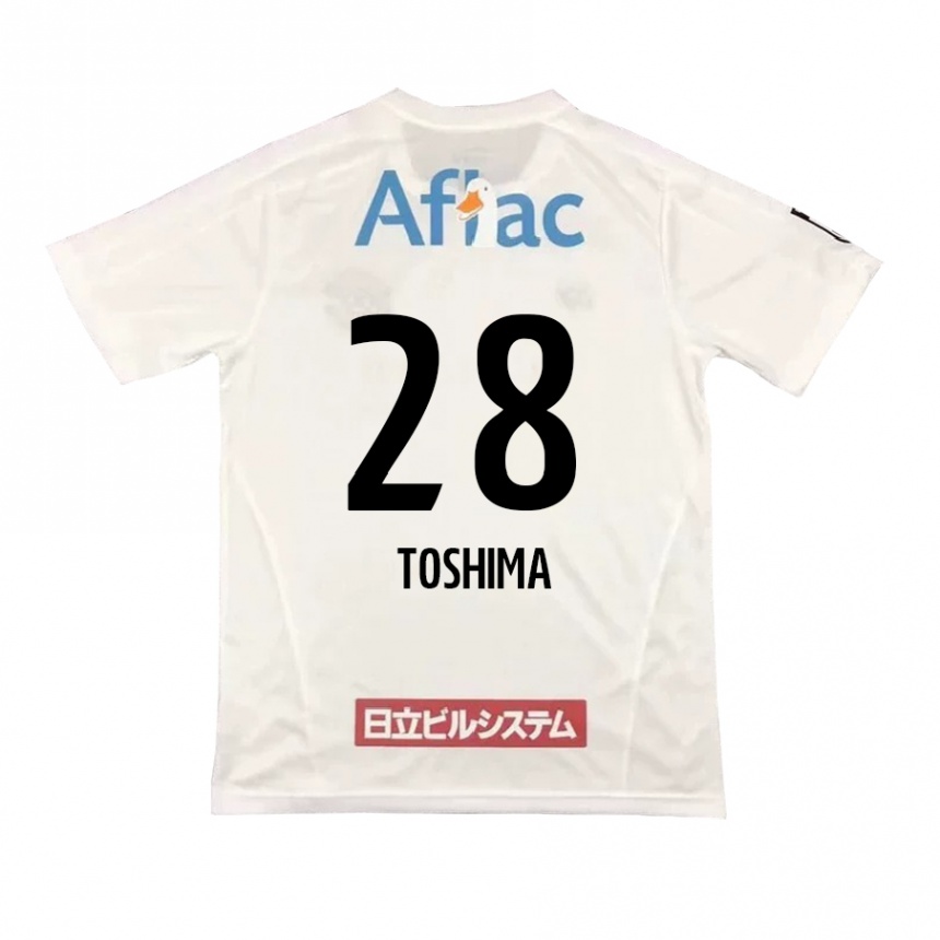 Niño Fútbol Camiseta Sachiro Toshima #28 Blanco Negro 2ª Equipación 2024/25 México