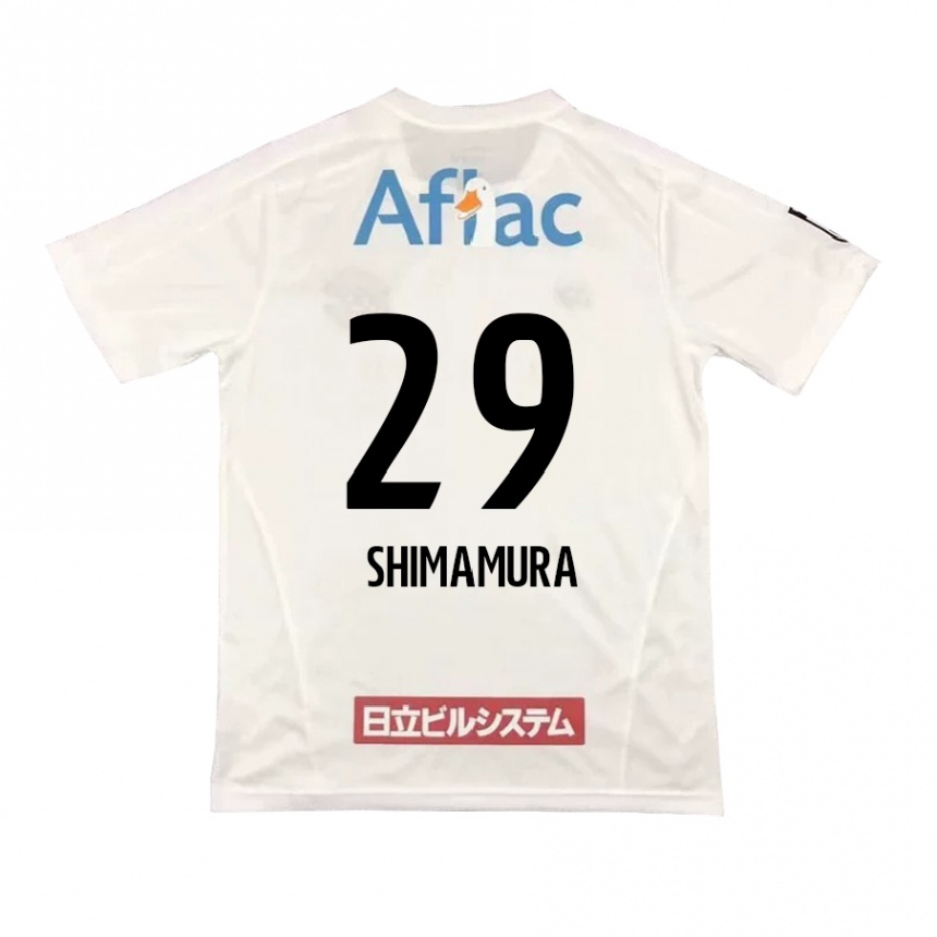 Niño Fútbol Camiseta Takuya Shimamura #29 Blanco Negro 2ª Equipación 2024/25 México