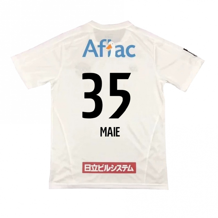 Niño Fútbol Camiseta Hidetaka Maie #35 Blanco Negro 2ª Equipación 2024/25 México