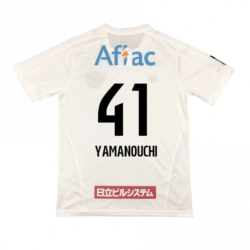 Niño Fútbol Camiseta Yusei Yamanouchi #41 Blanco Negro 2ª Equipación 2024/25 México