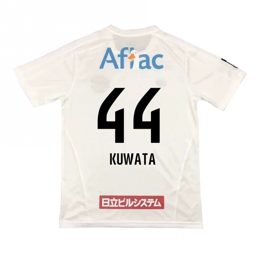 Niño Fútbol Camiseta Taisei Kuwata #44 Blanco Negro 2ª Equipación 2024/25 México