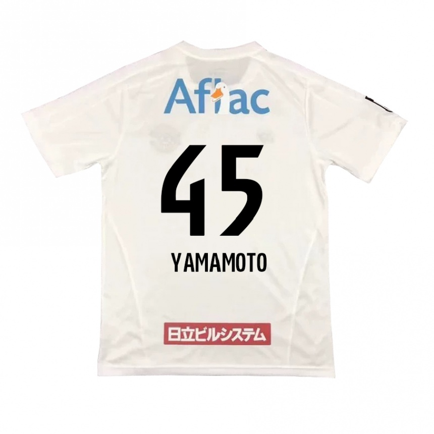 Niño Fútbol Camiseta Ota Yamamoto #45 Blanco Negro 2ª Equipación 2024/25 México