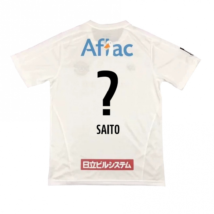 Niño Fútbol Camiseta Hikaru Saito #0 Blanco Negro 2ª Equipación 2024/25 México