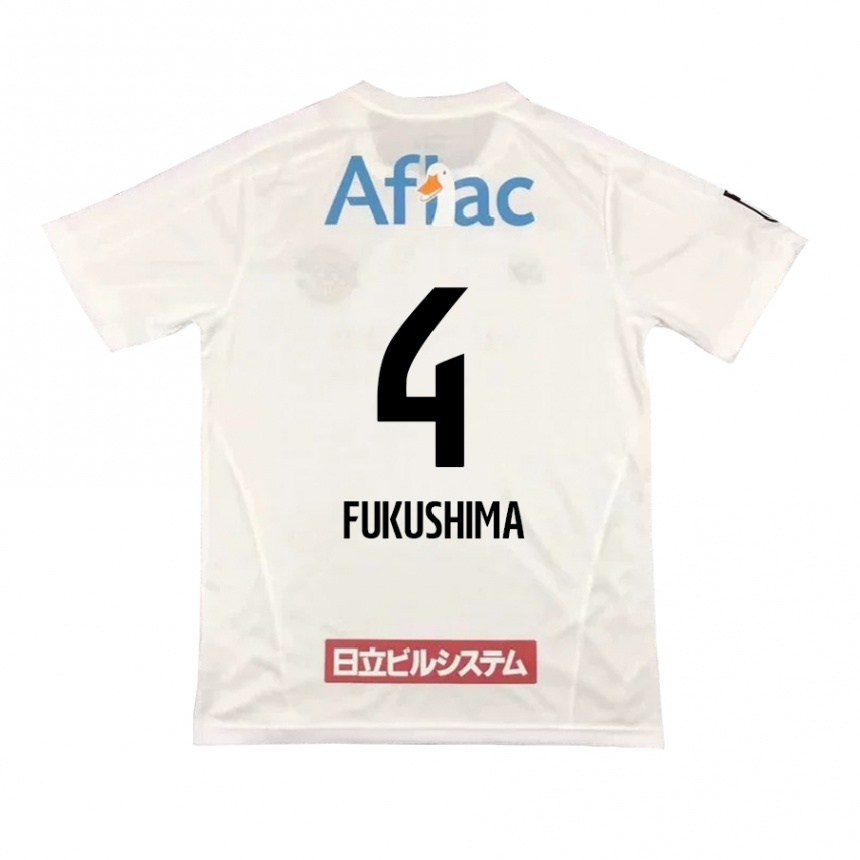 Niño Fútbol Camiseta Taiga Fukushima #4 Blanco Negro 2ª Equipación 2024/25 México