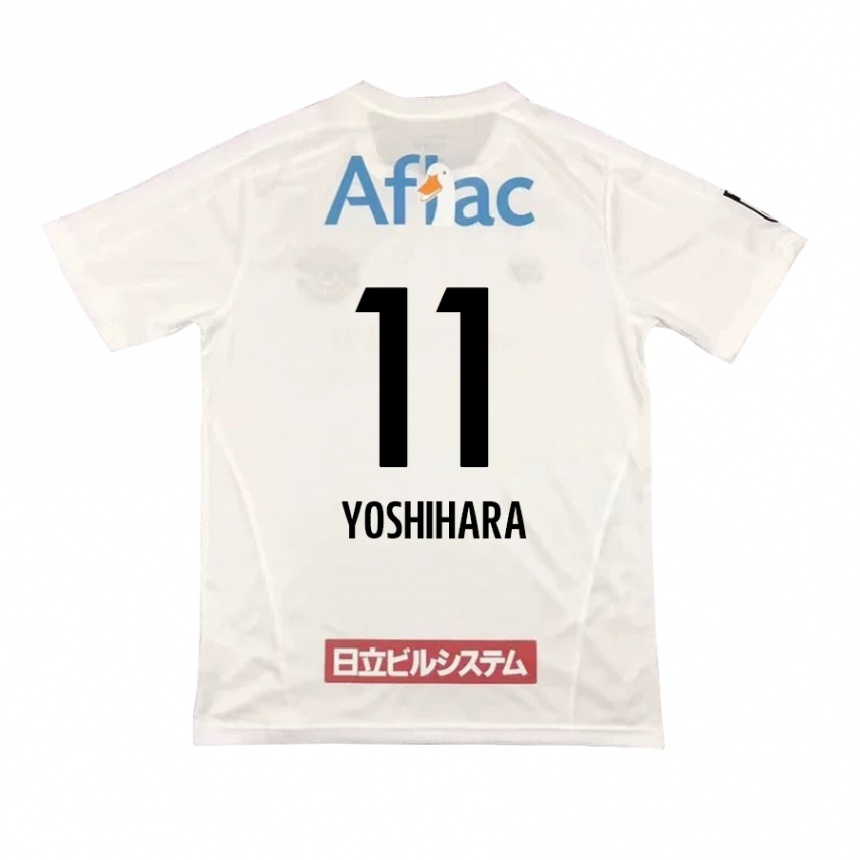 Niño Fútbol Camiseta Futo Yoshihara #11 Blanco Negro 2ª Equipación 2024/25 México