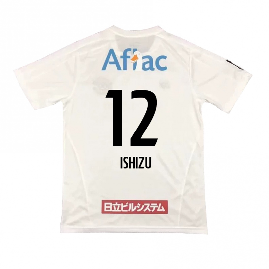 Niño Fútbol Camiseta Kazuki Ishizu #12 Blanco Negro 2ª Equipación 2024/25 México