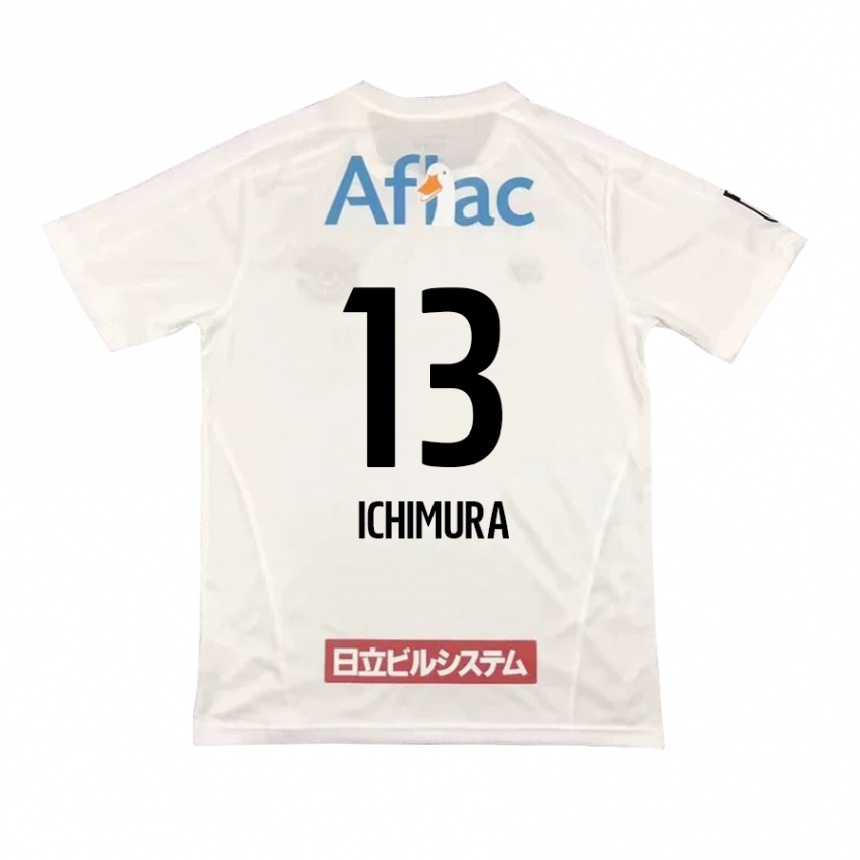 Niño Fútbol Camiseta Ken Ichimura #13 Blanco Negro 2ª Equipación 2024/25 México