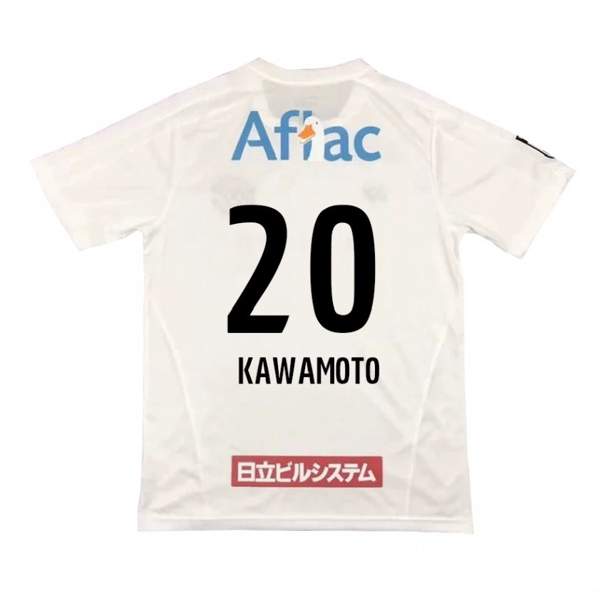 Niño Fútbol Camiseta Daizen Kawamoto #20 Blanco Negro 2ª Equipación 2024/25 México