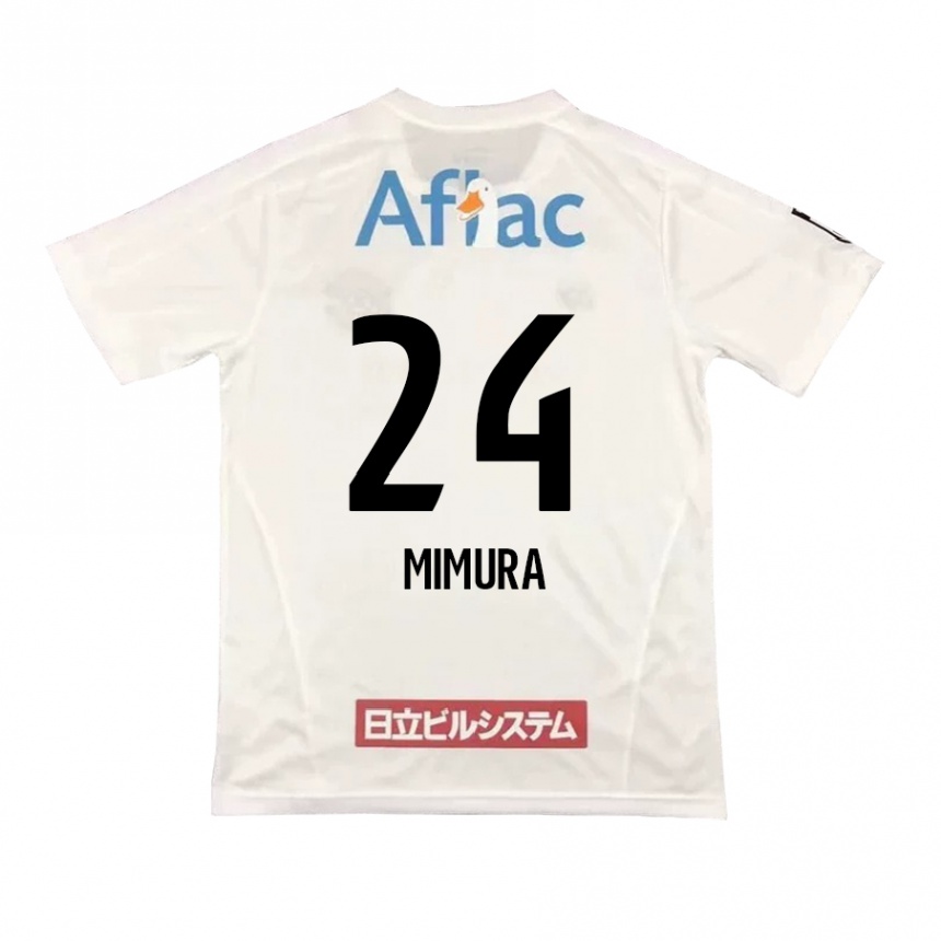 Niño Fútbol Camiseta Kaname Mimura #24 Blanco Negro 2ª Equipación 2024/25 México