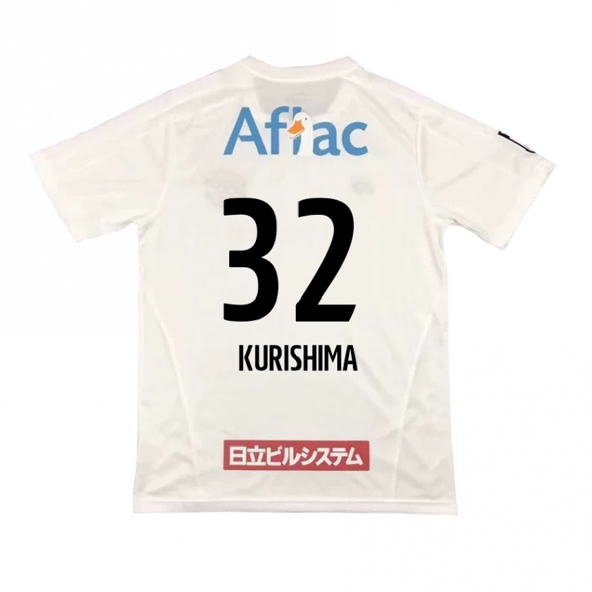 Niño Fútbol Camiseta Sota Kurishima #32 Blanco Negro 2ª Equipación 2024/25 México