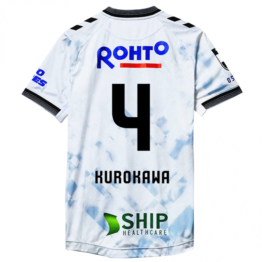 Niño Fútbol Camiseta Keisuke Kurokawa #4 Blanco Negro 2ª Equipación 2024/25 México