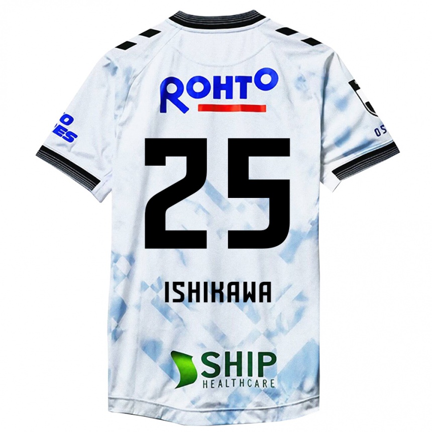 Niño Fútbol Camiseta Kei Ishikawa #25 Blanco Negro 2ª Equipación 2024/25 México