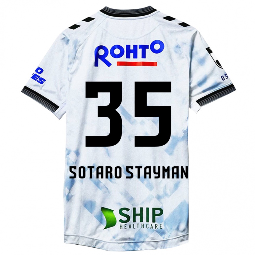 Niño Fútbol Camiseta Joshua Sotaro Stayman #35 Blanco Negro 2ª Equipación 2024/25 México