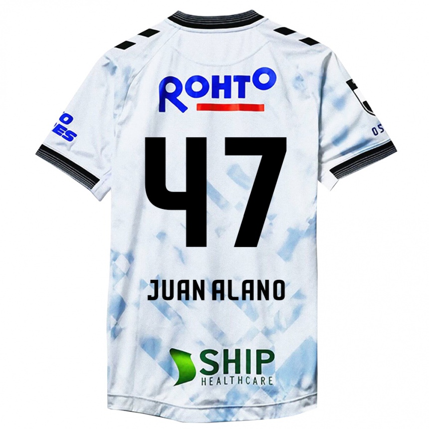 Niño Fútbol Camiseta Juan Alano #47 Blanco Negro 2ª Equipación 2024/25 México