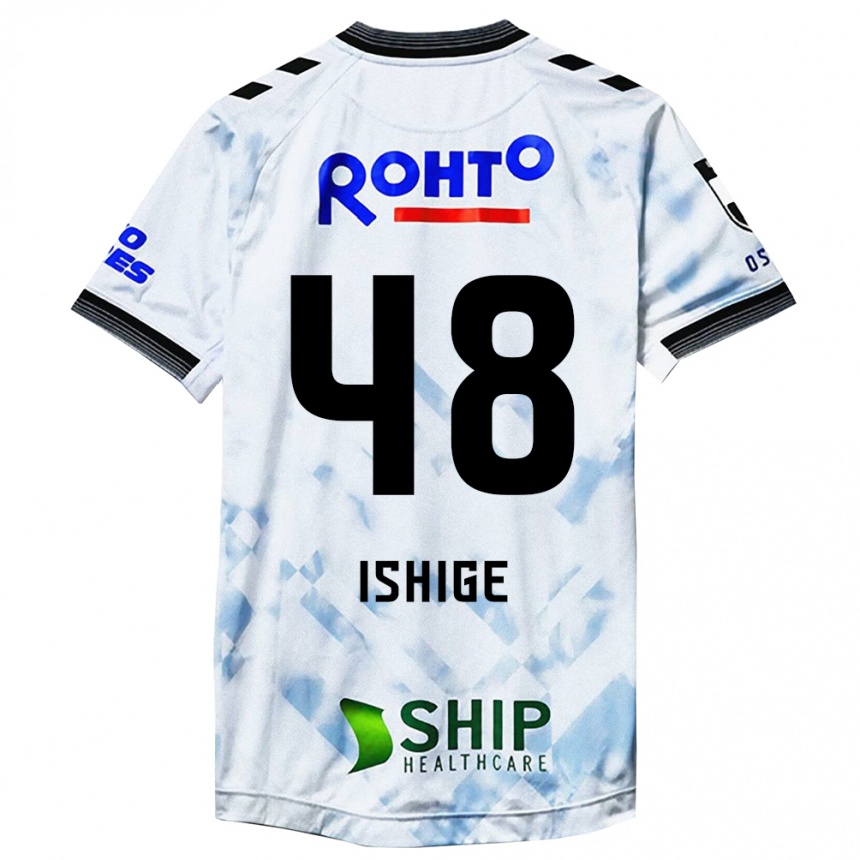 Niño Fútbol Camiseta Hideki Ishige #48 Blanco Negro 2ª Equipación 2024/25 México