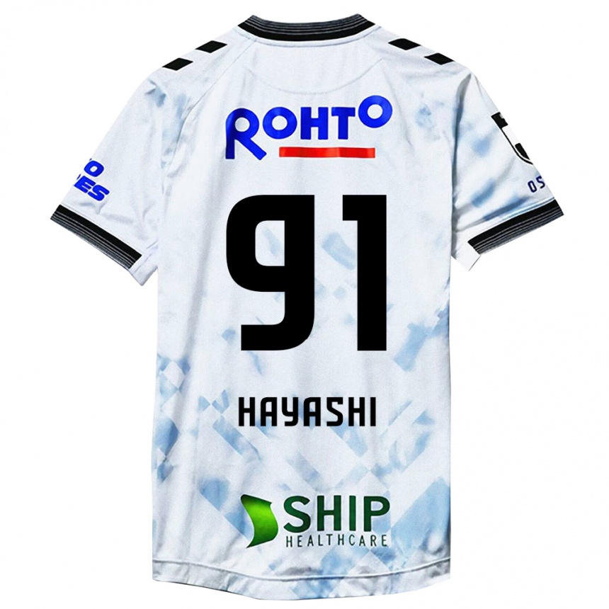 Niño Fútbol Camiseta Daichi Hayashi #91 Blanco Negro 2ª Equipación 2024/25 México