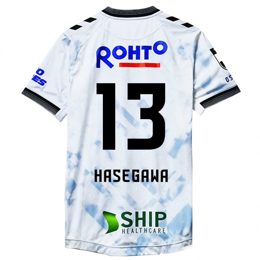 Niño Fútbol Camiseta Kosei Hasegawa #13 Blanco Negro 2ª Equipación 2024/25 México