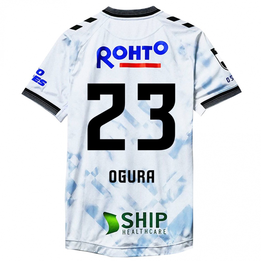 Niño Fútbol Camiseta Shimpei Ogura #23 Blanco Negro 2ª Equipación 2024/25 México