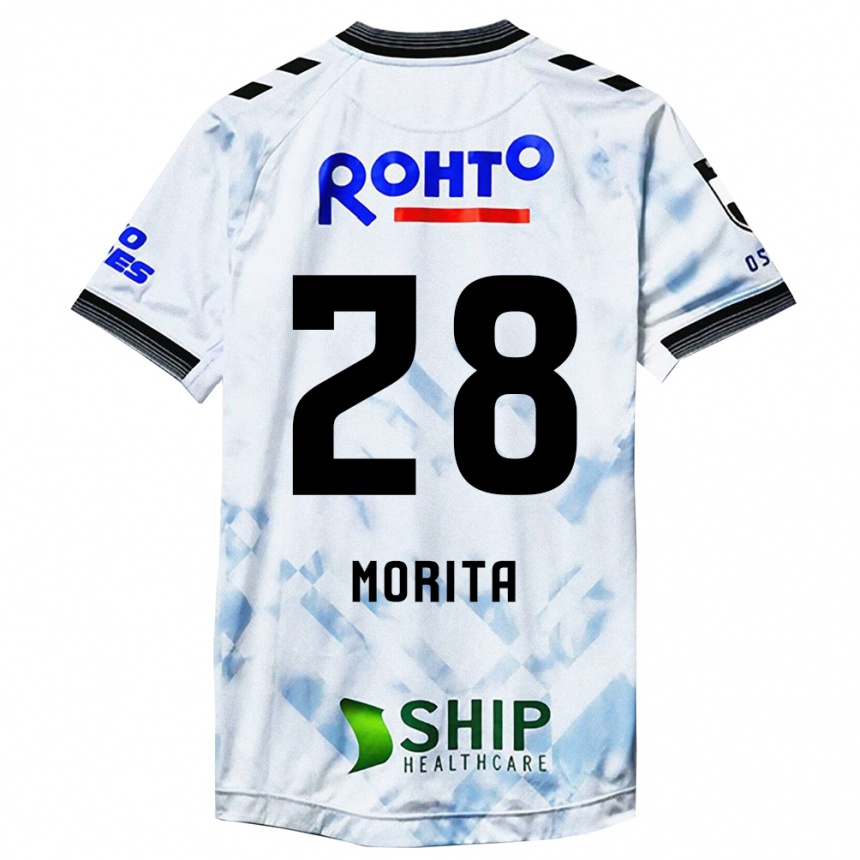 Niño Fútbol Camiseta Masahiro Morita #28 Blanco Negro 2ª Equipación 2024/25 México