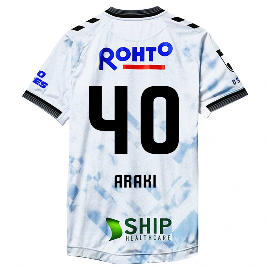 Niño Fútbol Camiseta Rui Araki #40 Blanco Negro 2ª Equipación 2024/25 México