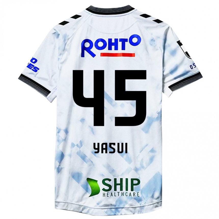 Niño Fútbol Camiseta Tsukasa Yasui #45 Blanco Negro 2ª Equipación 2024/25 México