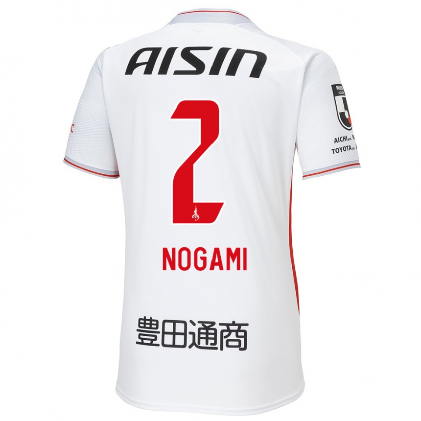 Niño Fútbol Camiseta Yuki Nogami #2 Blanco Amarillo Rojo 2ª Equipación 2024/25 México