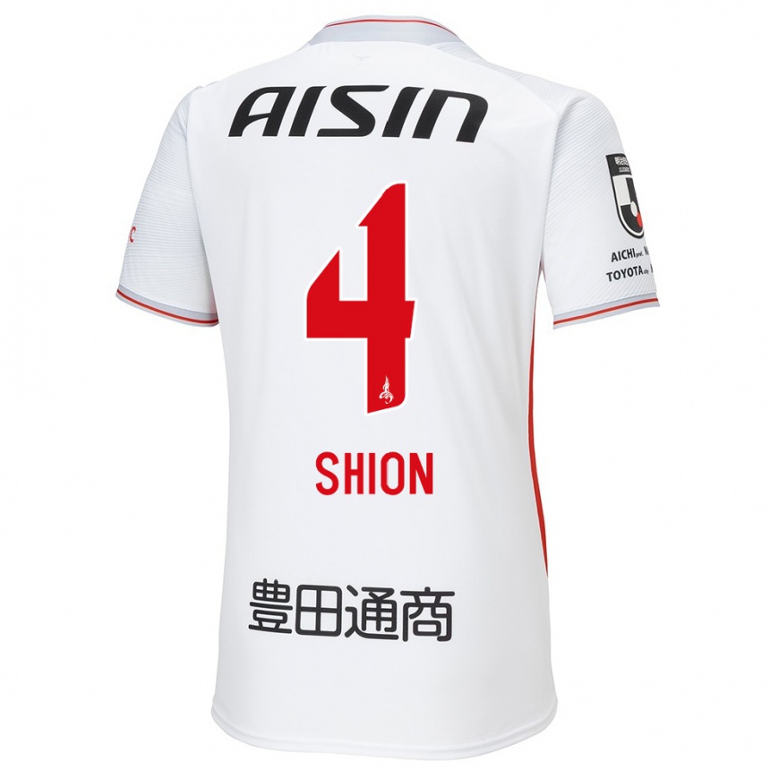 Niño Fútbol Camiseta Shion Inoue #4 Blanco Amarillo Rojo 2ª Equipación 2024/25 México