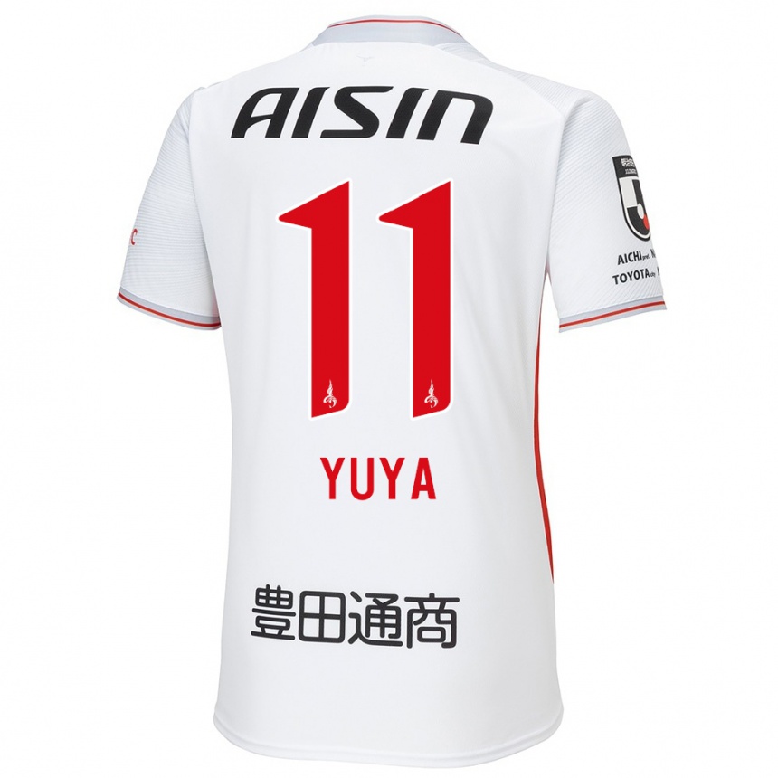 Niño Fútbol Camiseta Yuya Yamagishi #11 Blanco Amarillo Rojo 2ª Equipación 2024/25 México