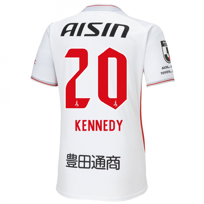 Niño Fútbol Camiseta Kennedy Egbus Mikuni #20 Blanco Amarillo Rojo 2ª Equipación 2024/25 México