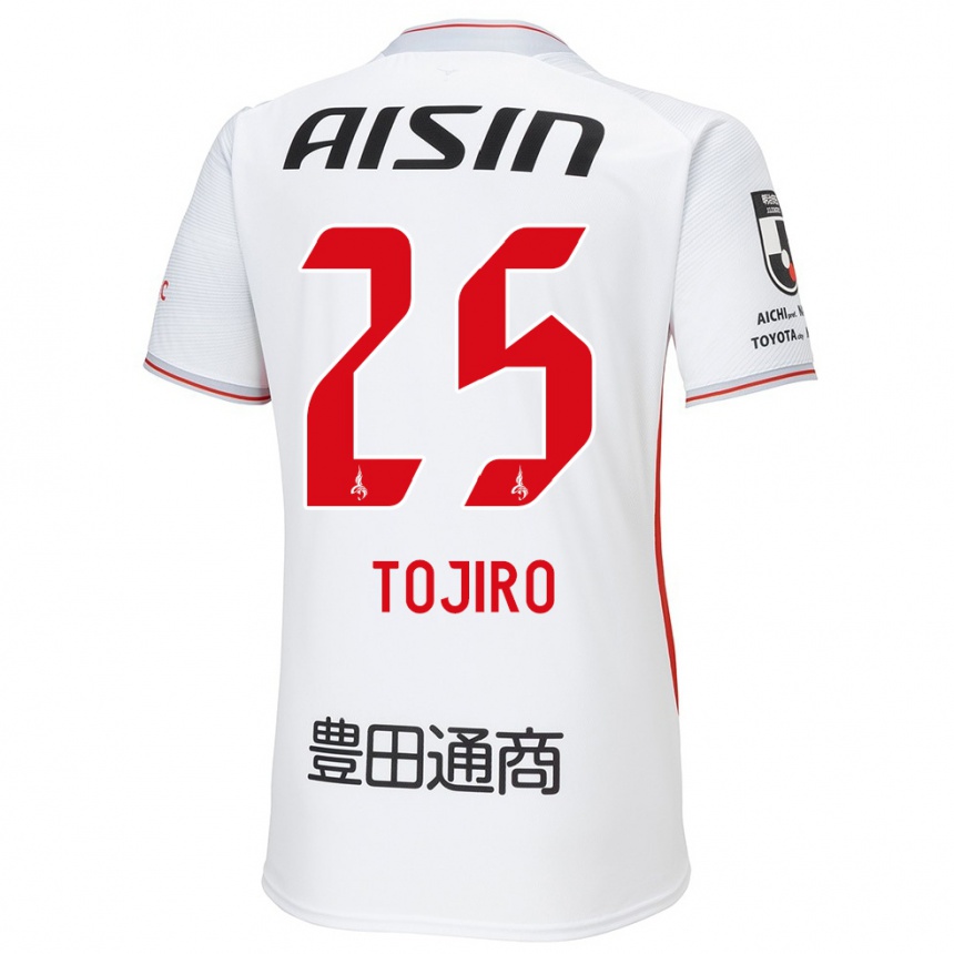 Niño Fútbol Camiseta Tojiro Kubo #25 Blanco Amarillo Rojo 2ª Equipación 2024/25 México