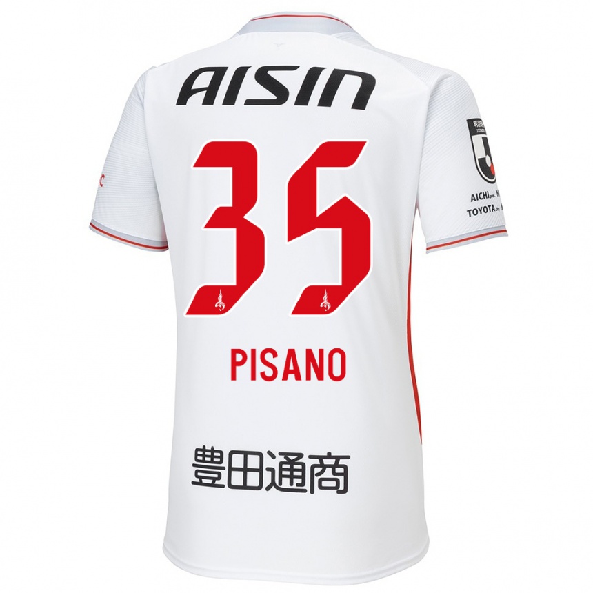 Niño Fútbol Camiseta Alexandre Pisano #35 Blanco Amarillo Rojo 2ª Equipación 2024/25 México