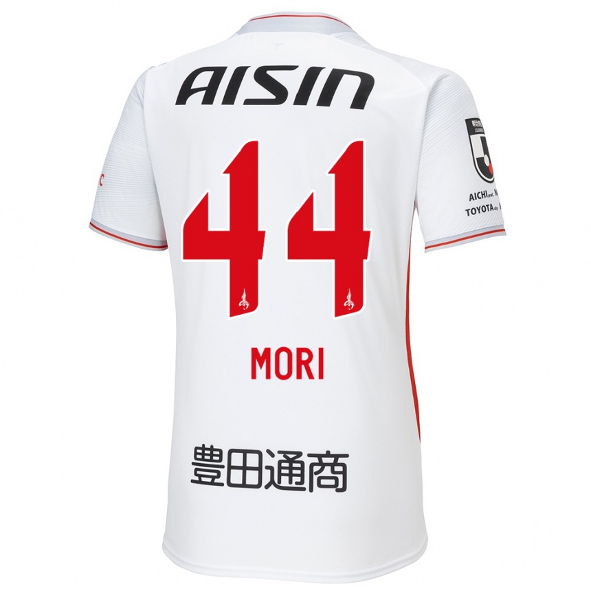 Niño Fútbol Camiseta Soichiro Mori #44 Blanco Amarillo Rojo 2ª Equipación 2024/25 México