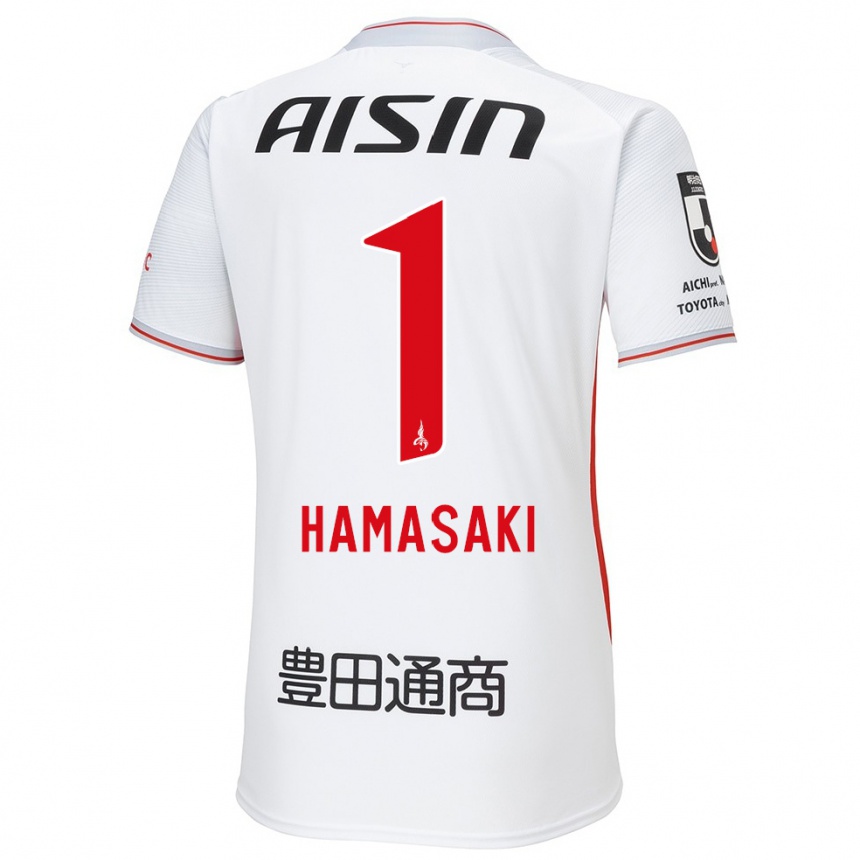 Niño Fútbol Camiseta Shiki Hamasaki #1 Blanco Amarillo Rojo 2ª Equipación 2024/25 México