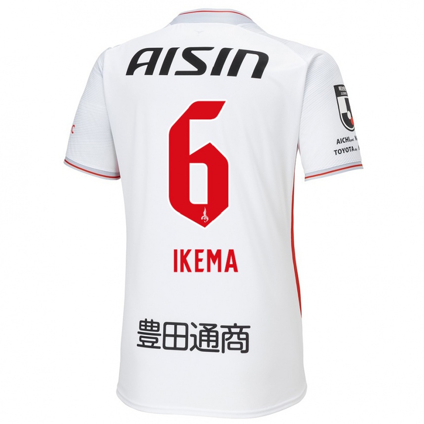 Niño Fútbol Camiseta Kano Ikema #6 Blanco Amarillo Rojo 2ª Equipación 2024/25 México