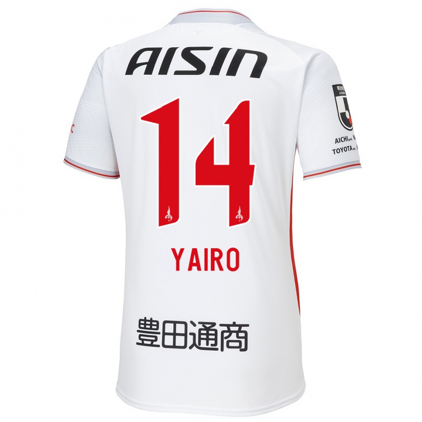 Niño Fútbol Camiseta Mahito Yairo #14 Blanco Amarillo Rojo 2ª Equipación 2024/25 México