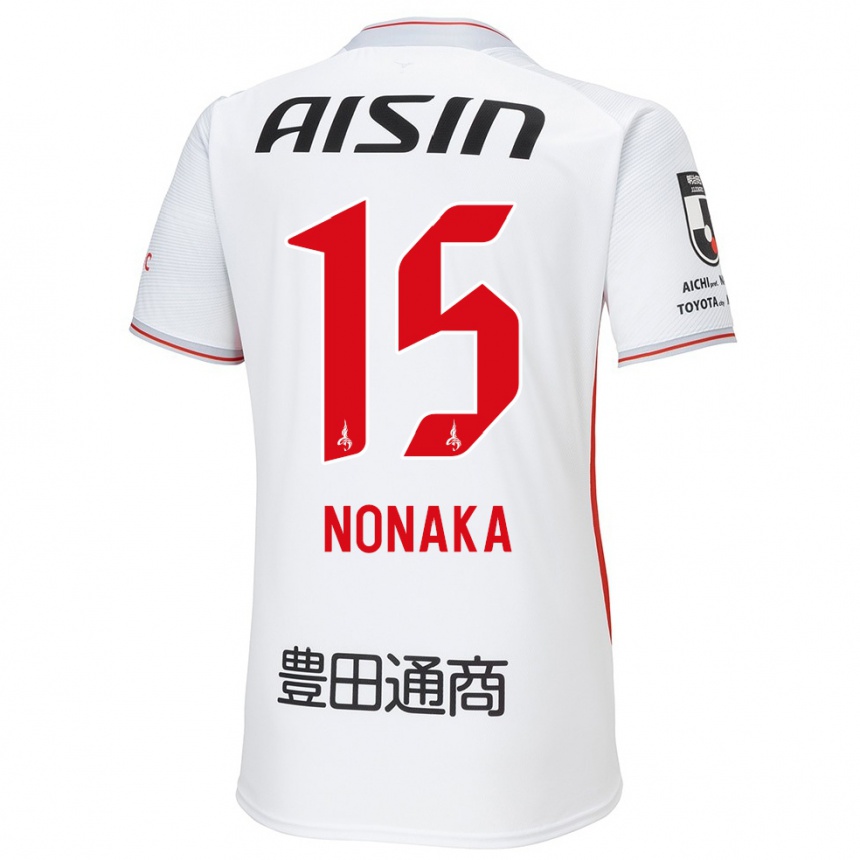 Niño Fútbol Camiseta Yugo Nonaka #15 Blanco Amarillo Rojo 2ª Equipación 2024/25 México