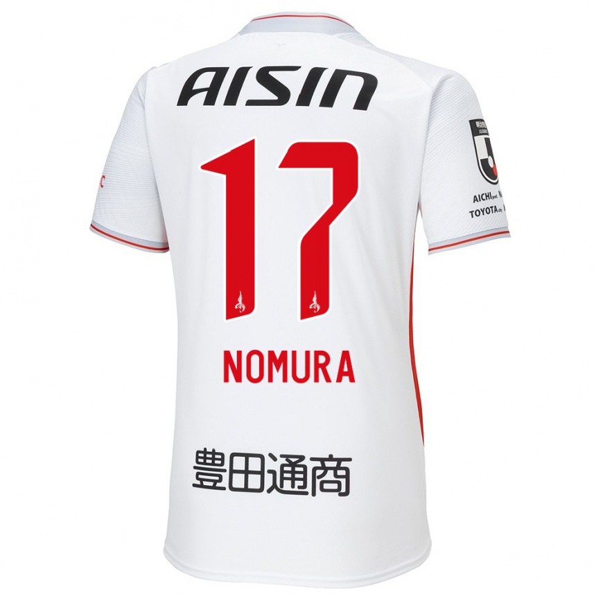 Niño Fútbol Camiseta Yuto Nomura #17 Blanco Amarillo Rojo 2ª Equipación 2024/25 México