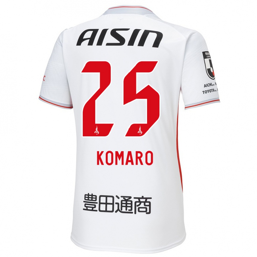 Niño Fútbol Camiseta Shuta Komaro #25 Blanco Amarillo Rojo 2ª Equipación 2024/25 México