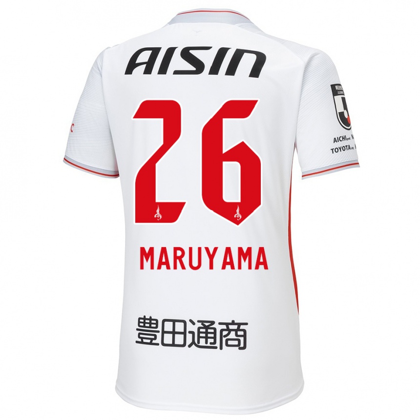 Niño Fútbol Camiseta Serato Maruyama #26 Blanco Amarillo Rojo 2ª Equipación 2024/25 México