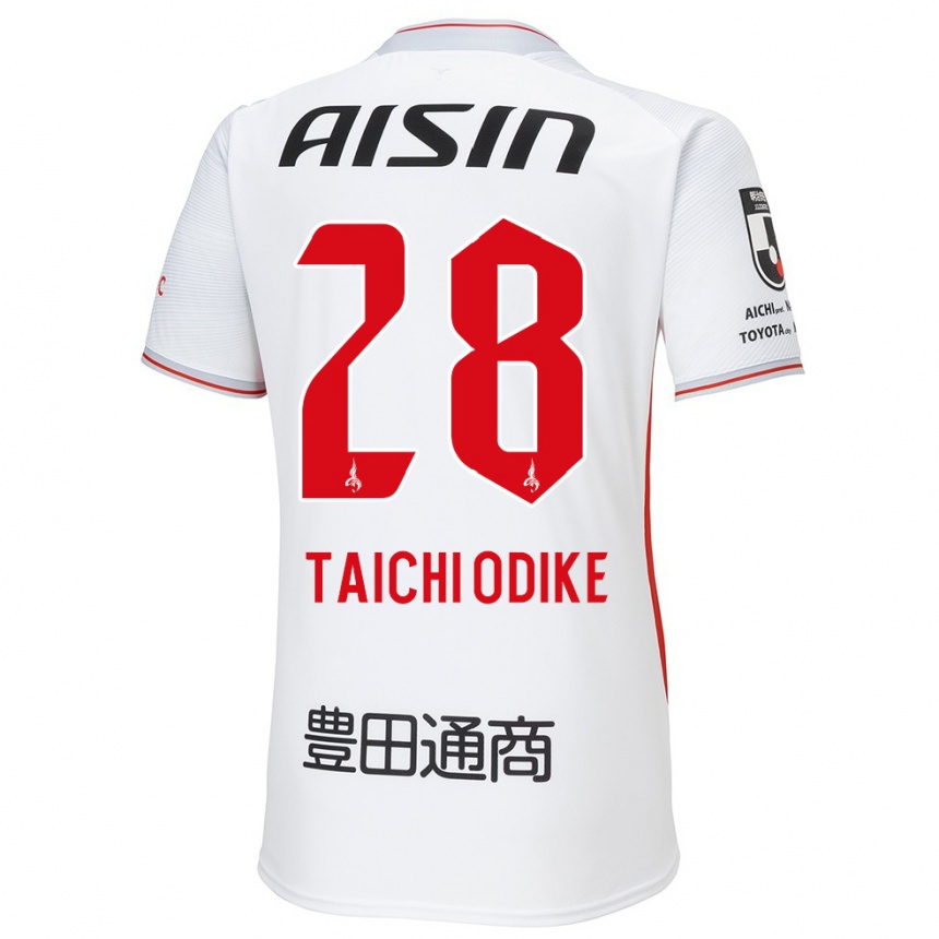 Niño Fútbol Camiseta Chisom Taichi Odike #28 Blanco Amarillo Rojo 2ª Equipación 2024/25 México