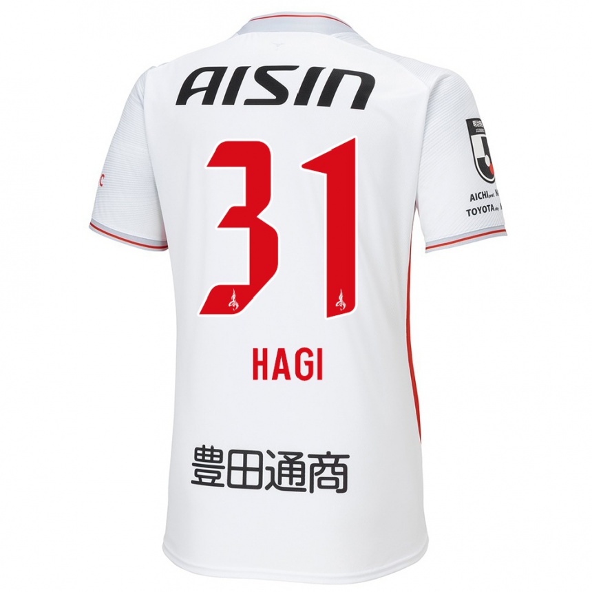 Niño Fútbol Camiseta Hiroaki Hagi #31 Blanco Amarillo Rojo 2ª Equipación 2024/25 México