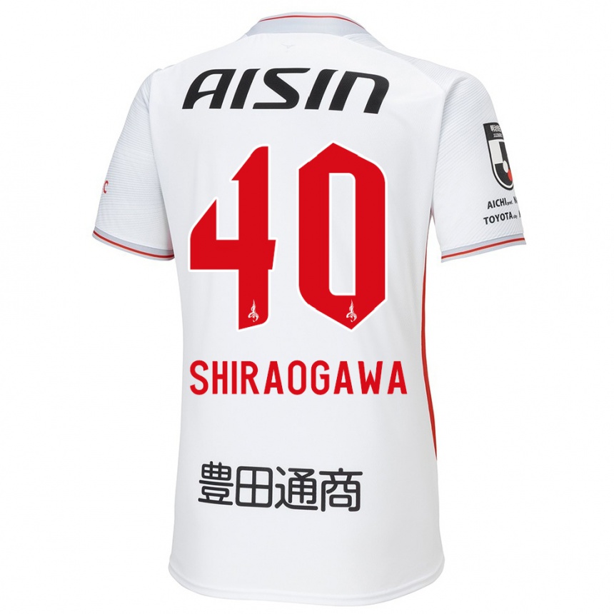 Niño Fútbol Camiseta Rekuto Shiraogawa #40 Blanco Amarillo Rojo 2ª Equipación 2024/25 México